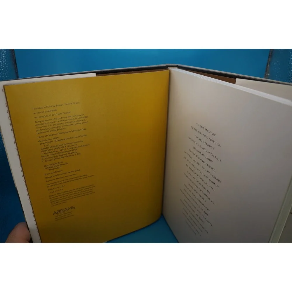 Jane Goodall 50 Years at Gombe Hardcover Book 2010 Wildlife Research Tribute